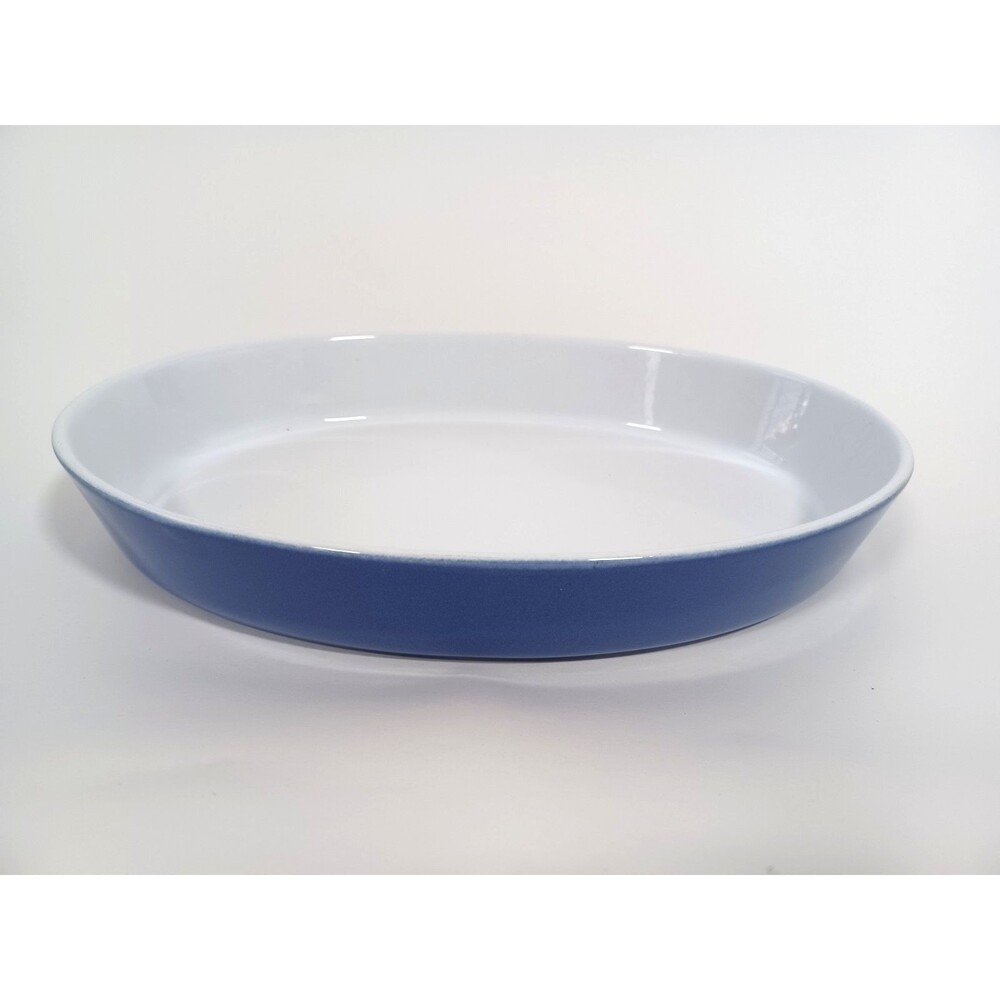 Emile Henry France Blue Oval Roaster Casserole Modele Depose Gratin Dish 13X9"